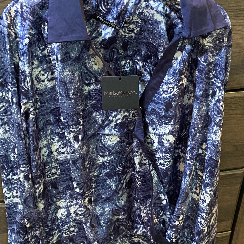 Silky abstract blouse